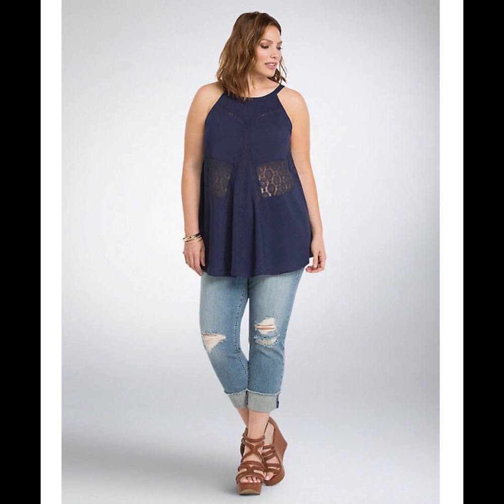 Torrid Lace Inset Tank Top